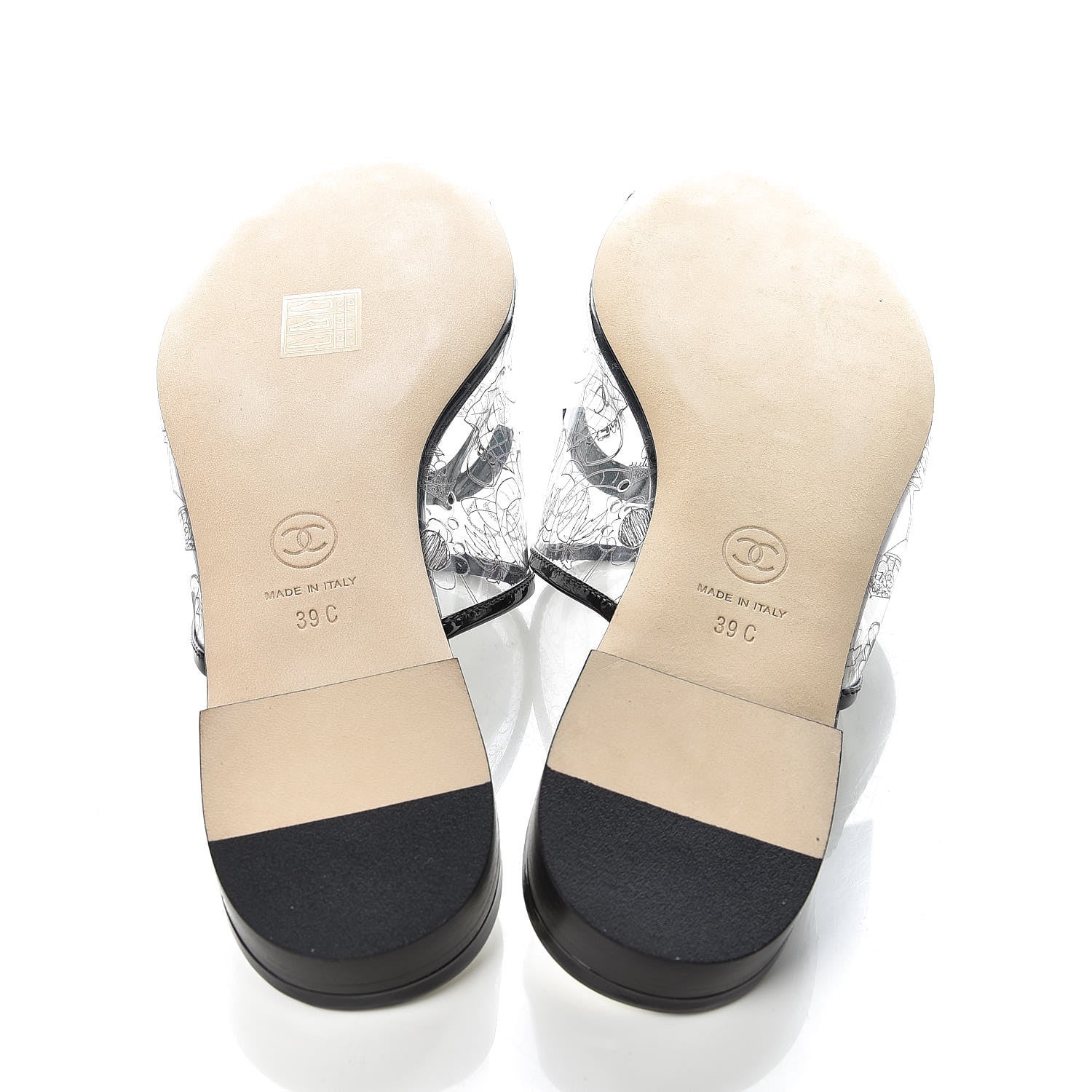 Chanel Patent Calfskin PVC Mule 39 Transparent Black 5 of 8