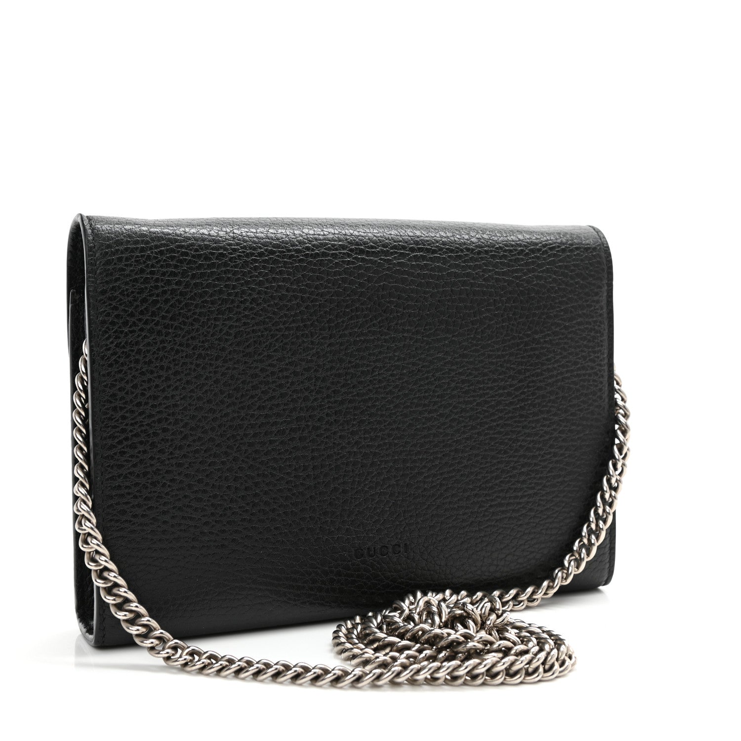Gucci Calfskin Mini Dionysus Chain Wallet Black 2 of 9