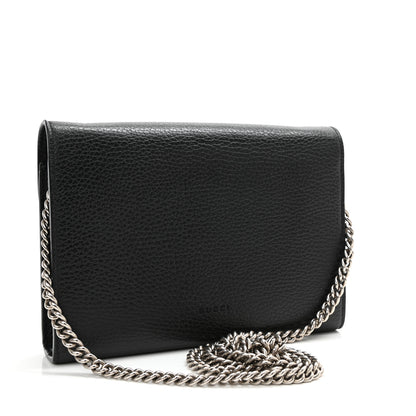 Gucci Calfskin Mini Dionysus Chain Wallet Black 2 of 9
