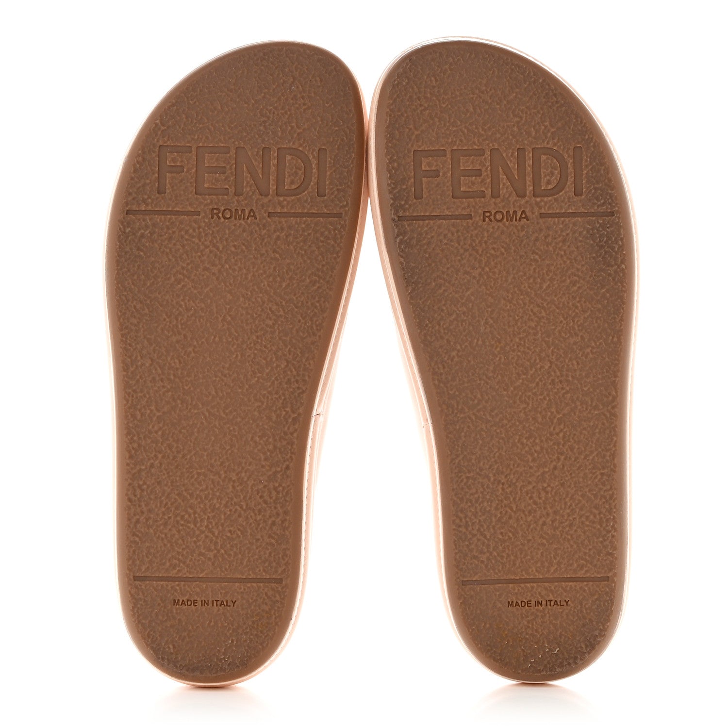 Fendi Vitello Womens Fendigraphy Slide Sandals 38 Light Rose 5 of 10