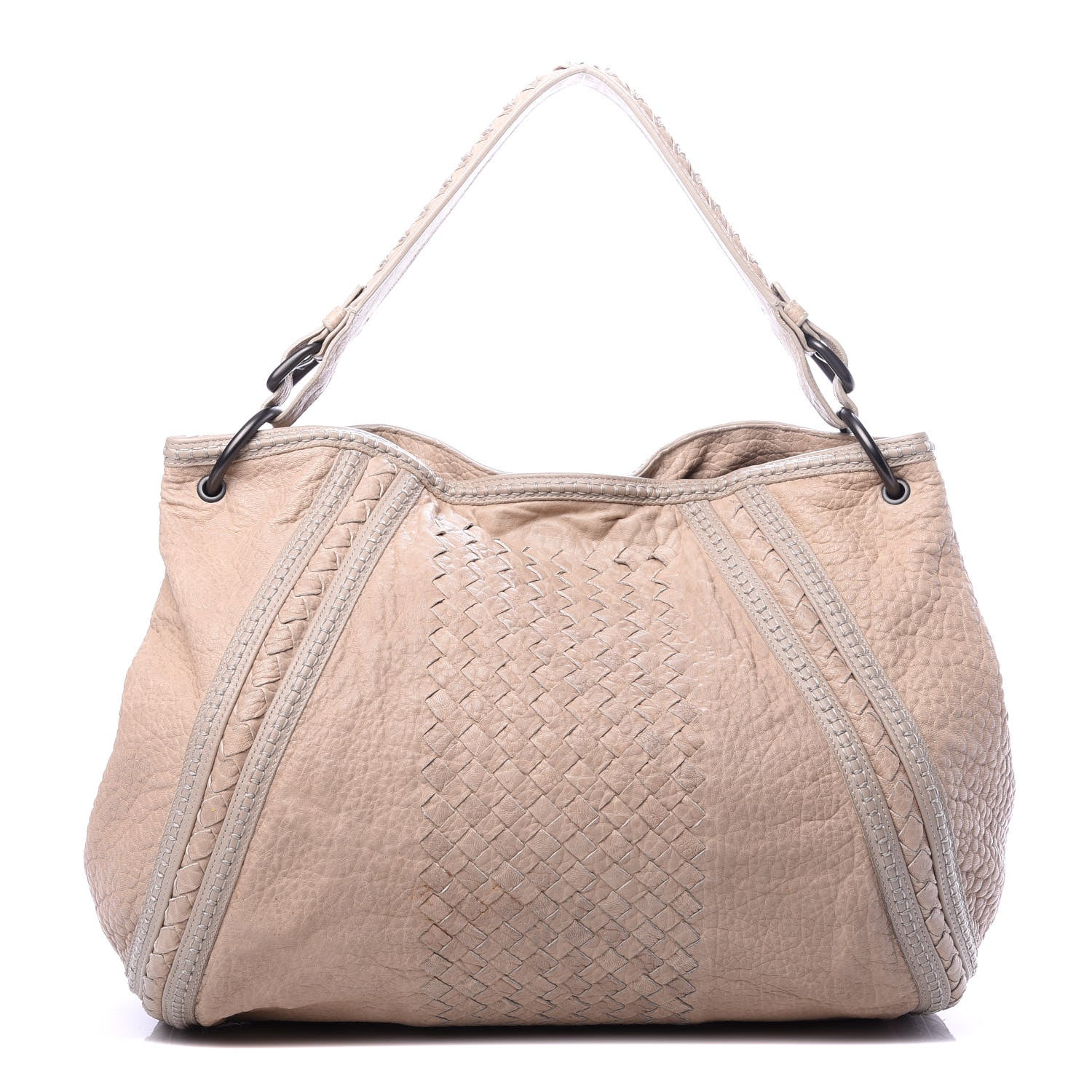 Bottega Veneta Lambskin Intrecciato Punto Mocassino Hobo Cloth 1 of 8