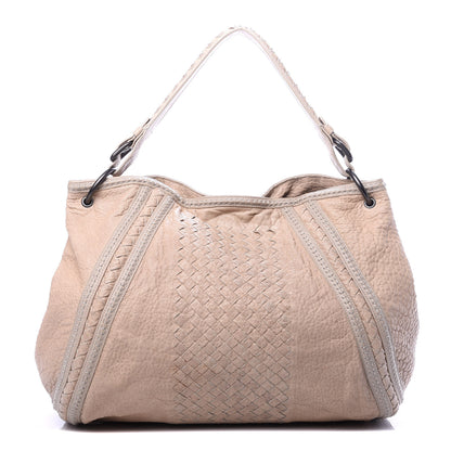 Bottega Veneta Lambskin Intrecciato Punto Mocassino Hobo Cloth 1 of 8