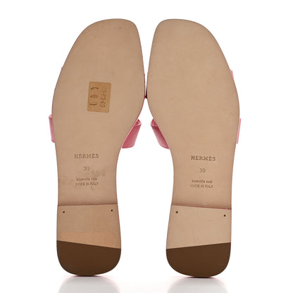 Hermes Epsom Oran Sandals 39 Rose De Venise 5 of 10