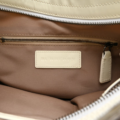 Burberry Patent Supernova Check Stars Small Hernville Hobo White 6 of 19