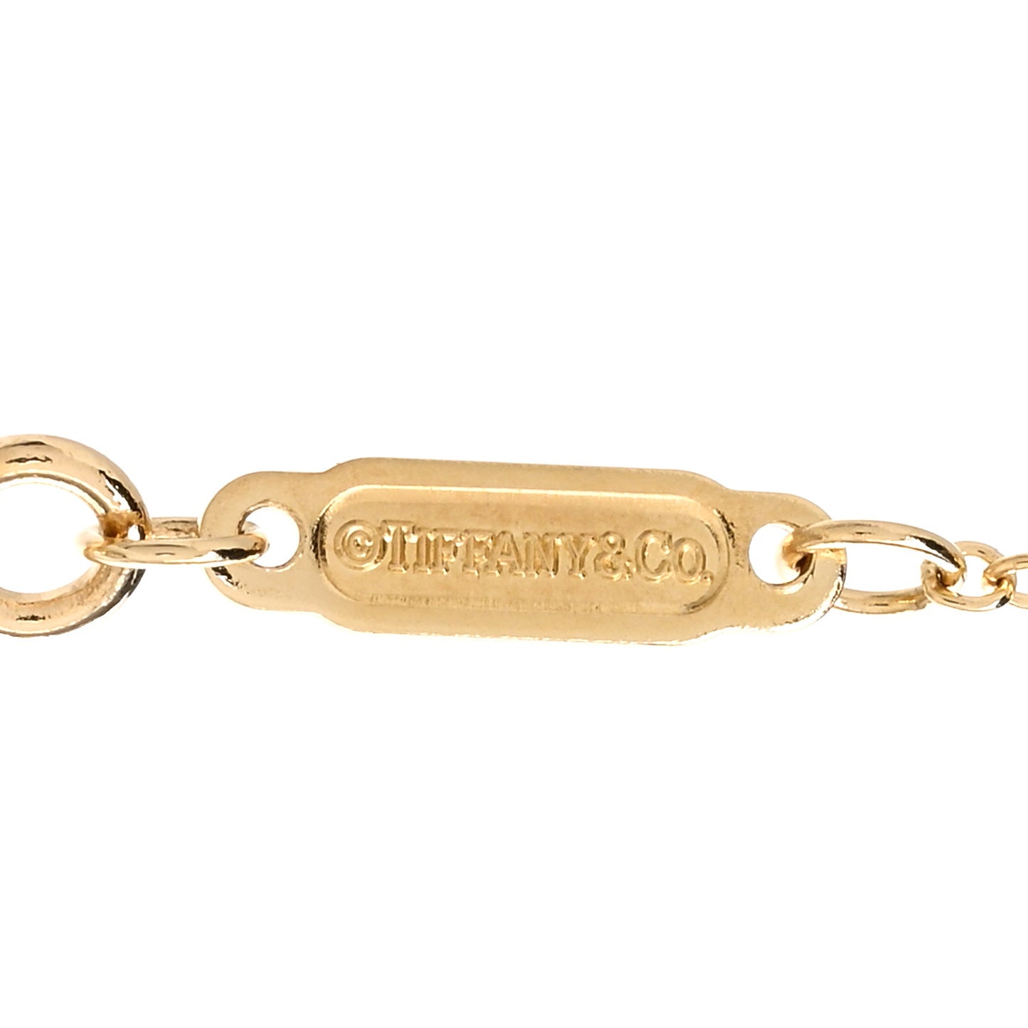 18K Yellow Gold Small T Smile Pendant Necklace
