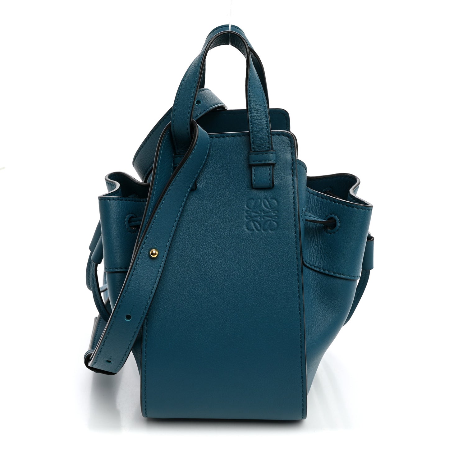 Calfskin Mini Hammock Shoulder Bag Dark Blue