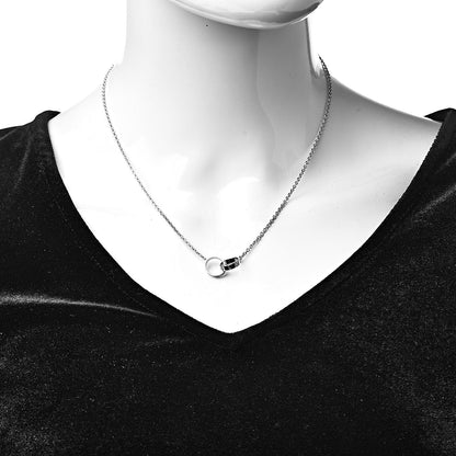 Cartier 18K White Gold Interlocking LOVE Necklace 2 of 7