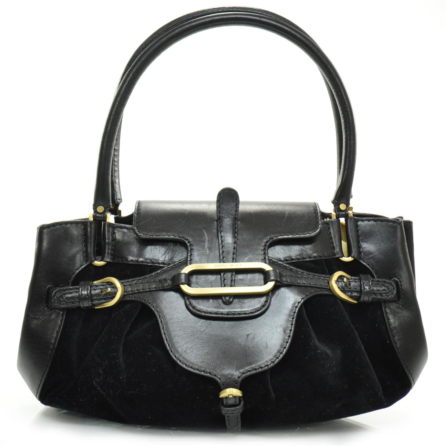 Jimmy Choo Leather Suede Tam Bag Black 1 of 7