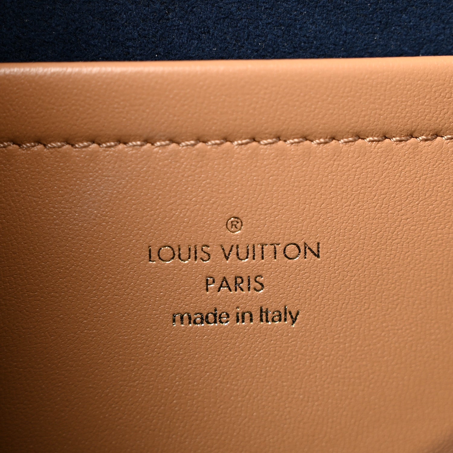 Louis Vuitton Lambskin Embossed Monogram Pochette Coussin Camel 6 of 11