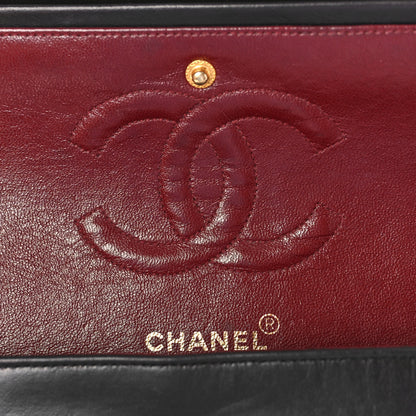 Chanel Lambskin Quilted Medium Double Flap Black 13 of 15