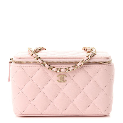 Chanel Caviar Quilted Small Vanity Case With Chain Light Pink 1 of 10