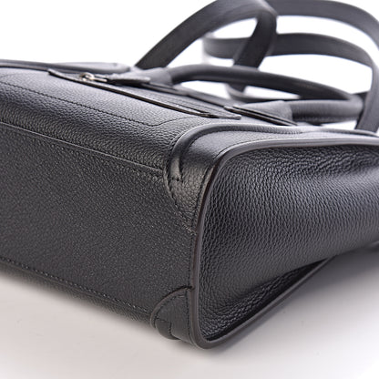 Celine Drummed Calfskin Nano Luggage Black 9 of 9