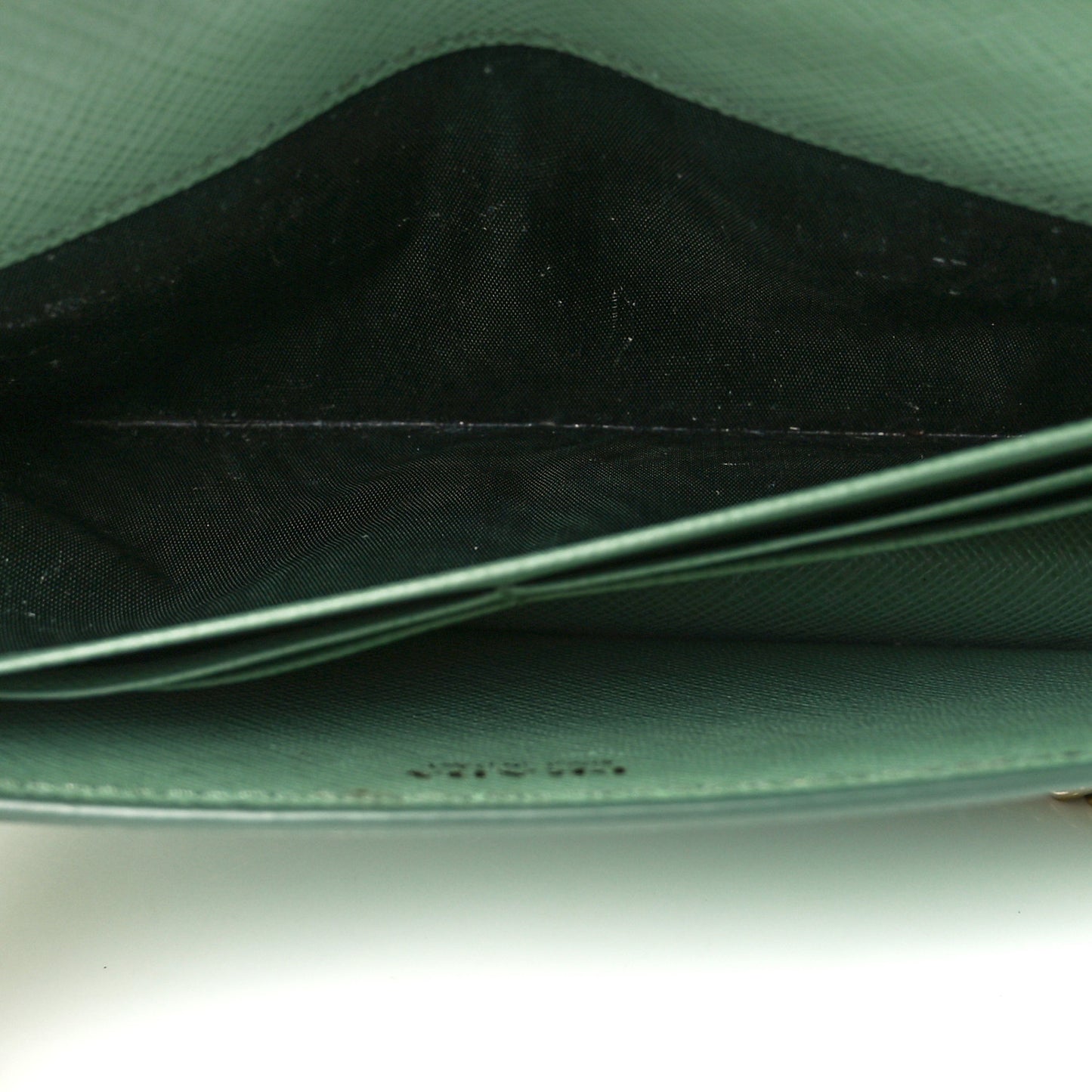 Saffiano Metal Chain Wallet Acquamarina