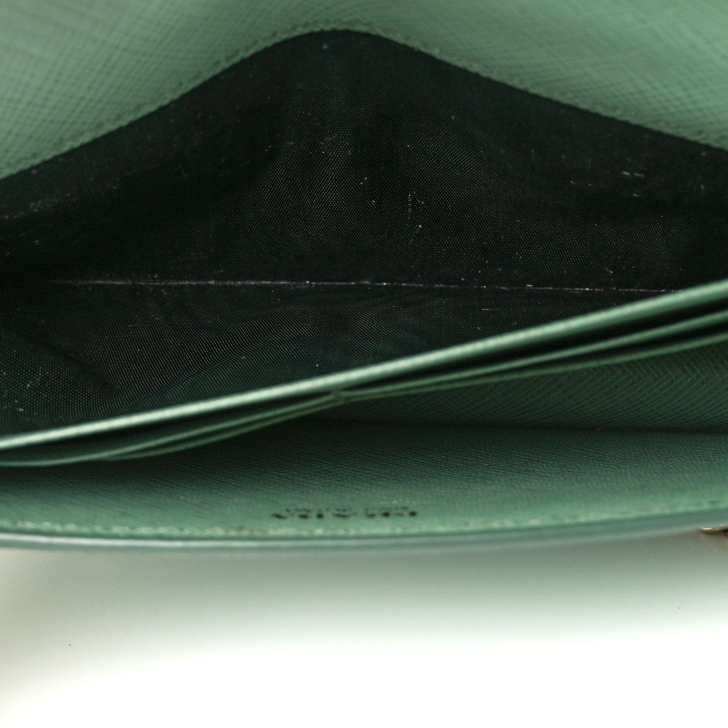Prada Saffiano Metal Chain Wallet Acquamarina 6 of 11