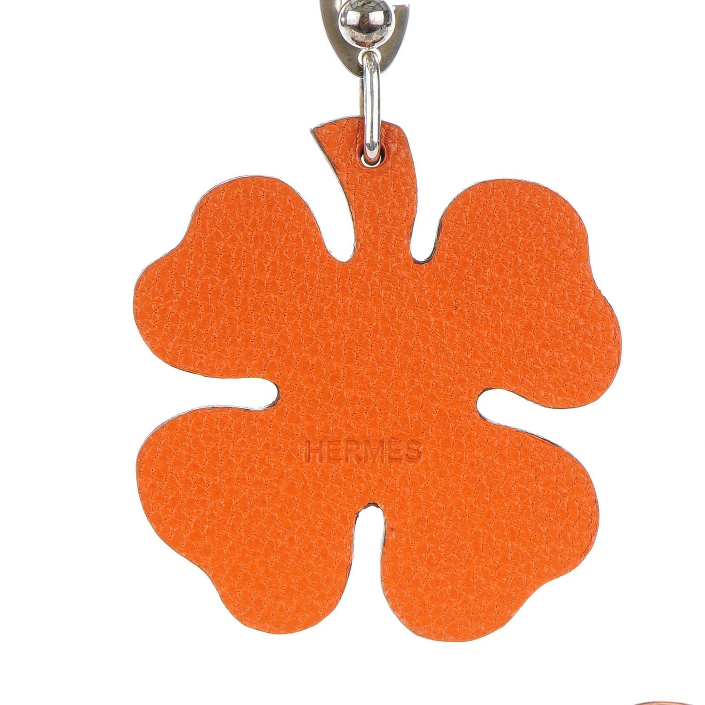 Chévre Mysore Lucky Clover Key Chain Bag Charm Vert Anis Orange