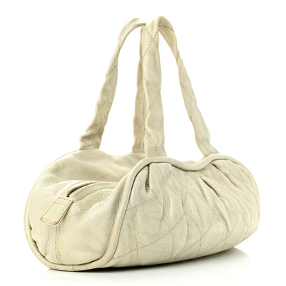 Chanel Metallic Deerskin Stitched Bowler Gold 3 of 17