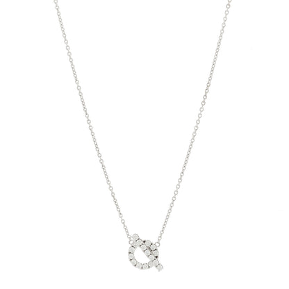 Hermes 18K White Gold Diamond Finesse Pendant Necklace 1 of 6