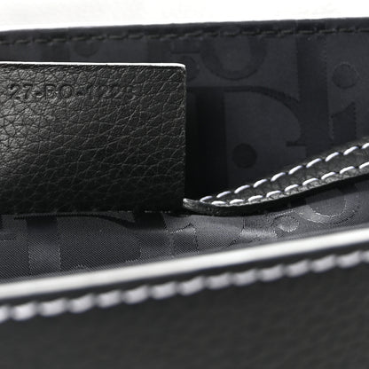 Christian Dior Grained Calfskin Medium Saddle Messenger Bag Black 7 of 11