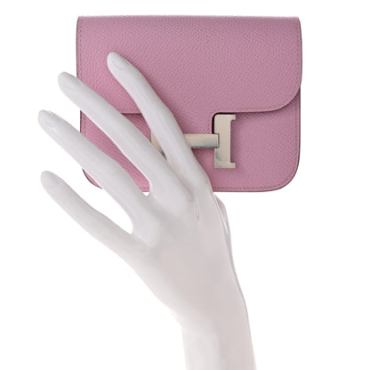 Hermes Epsom Constance Slim Wallet Mauve Sylvestre 2 of 9