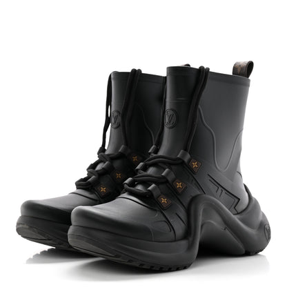 Louis Vuitton Mat Rubber Monogram LV Archlight Sneaker Boots 37 Black 3 of 19