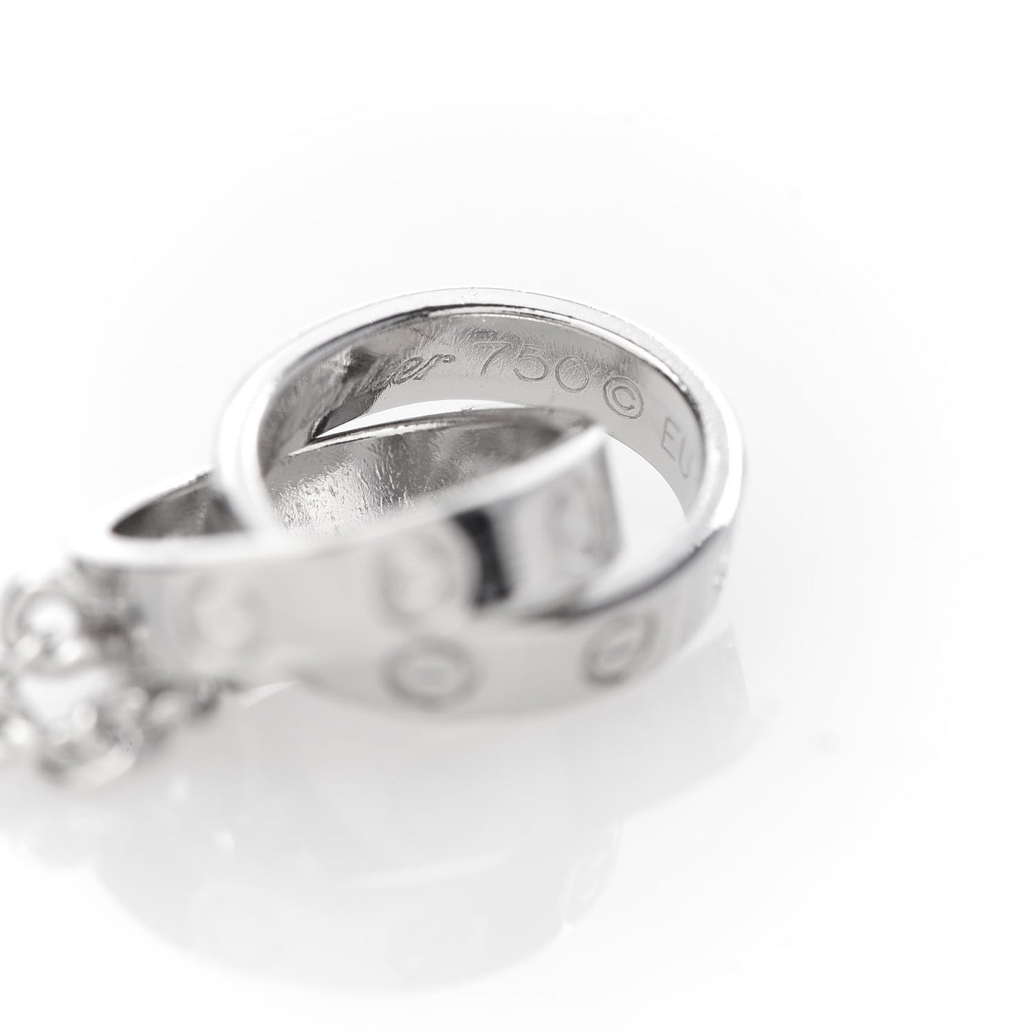 18K White Gold Interlocking LOVE Bracelet