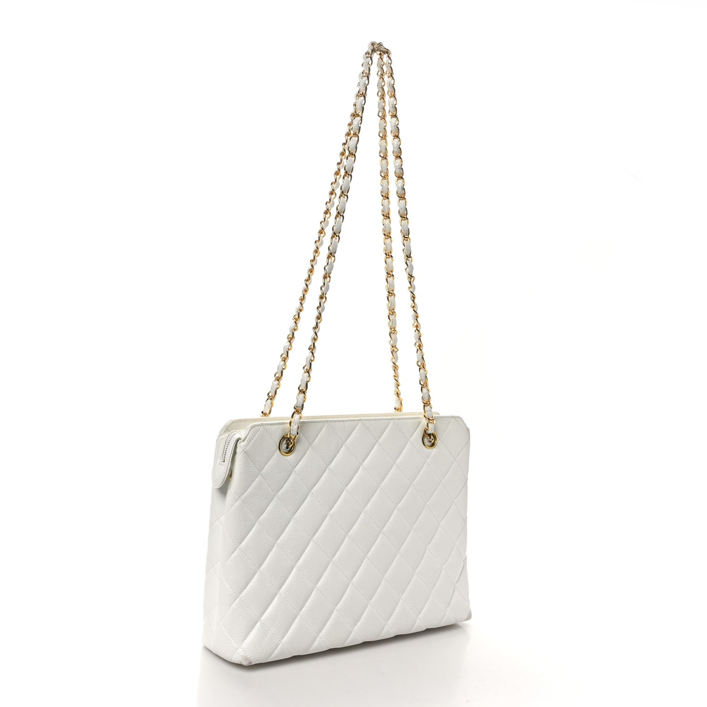 Caviar CC Shoulder Bag White