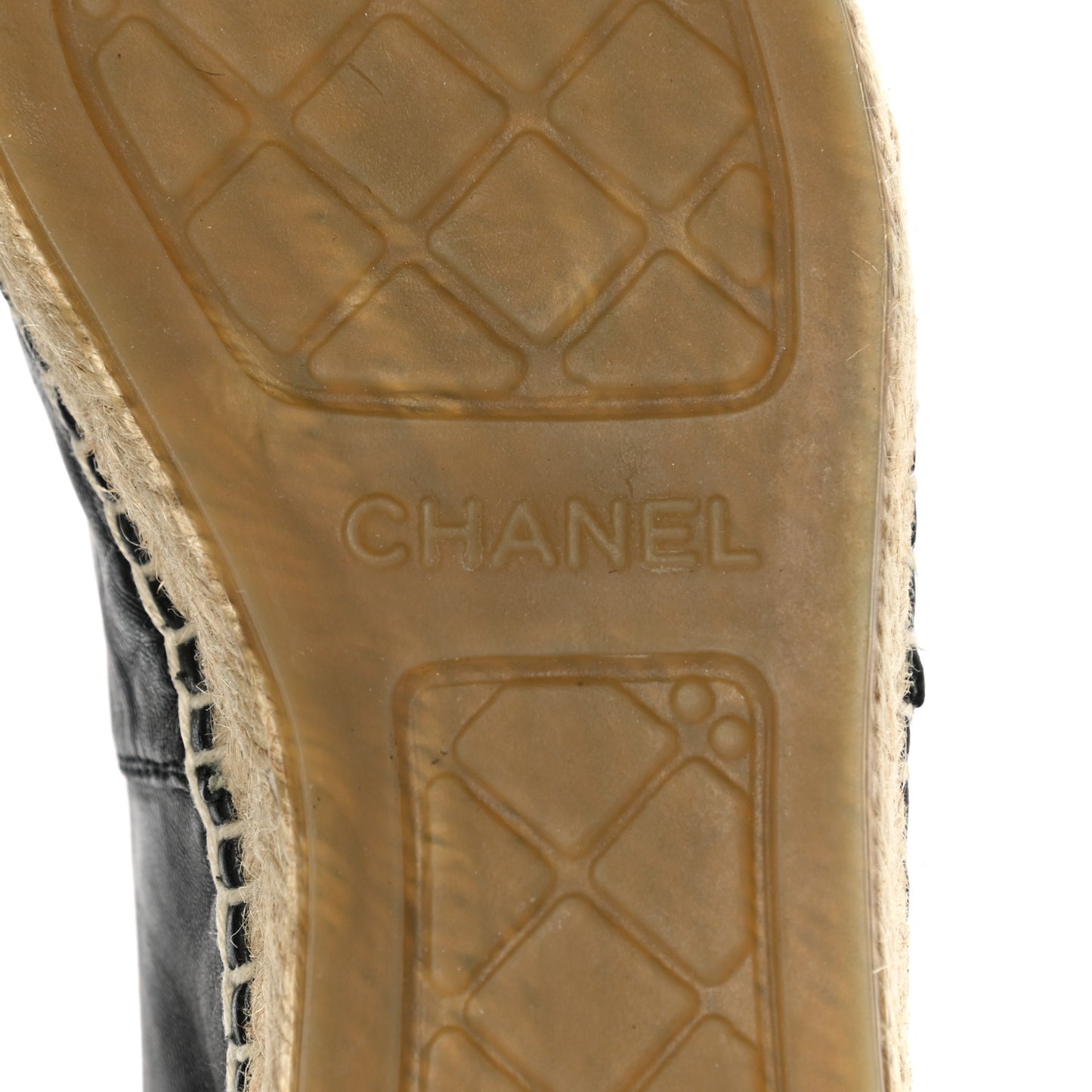 Lambskin CC Espadrilles 35 Black