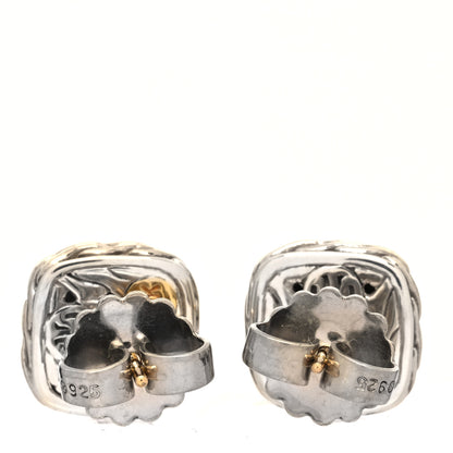 John Hardy Sterling Silver 22K Yellow Gold Palu Sqaure Stud Earrings 3 of 5