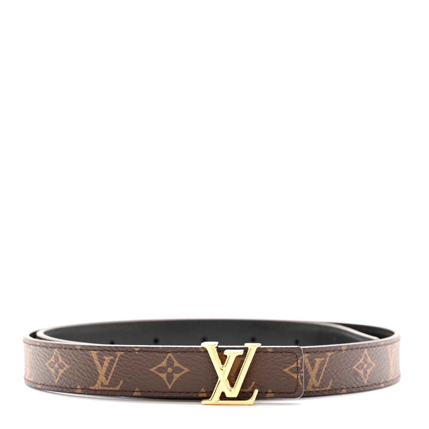 Louis Vuitton Calfskin Monogram 20mm LV Iconic Reversible Belt 80/32 Black 1 of 7