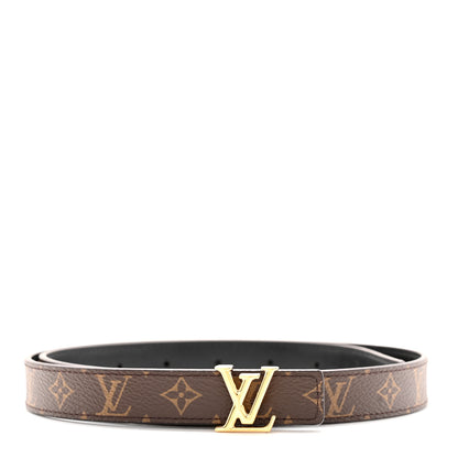 Louis Vuitton Calfskin Monogram 20mm LV Iconic Reversible Belt 80/32 Black 1 of 7