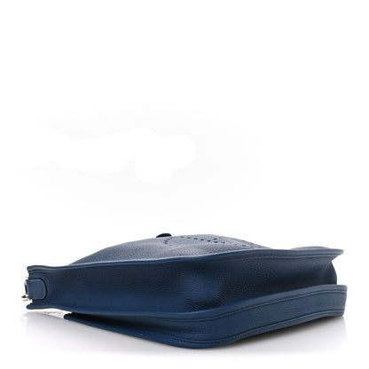 Hermes Taurillon Clemence Evelyne III PM Deep Blue 4 of 11