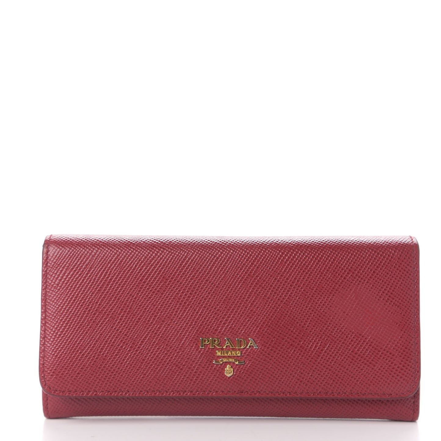 Saffiano Metal Continental Flap Wallet Fuoco