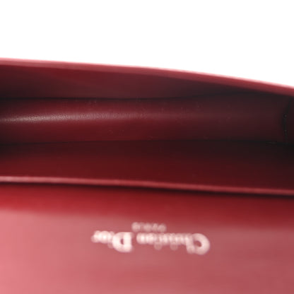 Christian Dior Patent Cannage Lady Dior Chain Wallet Rouge Ceris 6 of 12