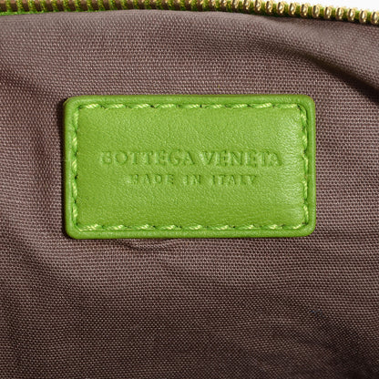 Bottega Veneta Silk Intrecciato Small Cosmetic Case Green Apple 6 of 9