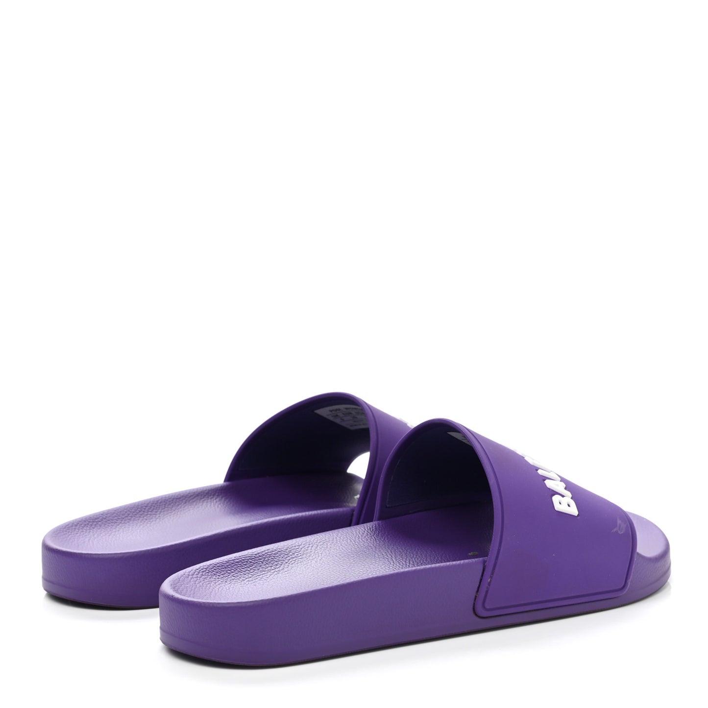 Rubber Womens Logo Pool Slide Sandals 39 Purple White