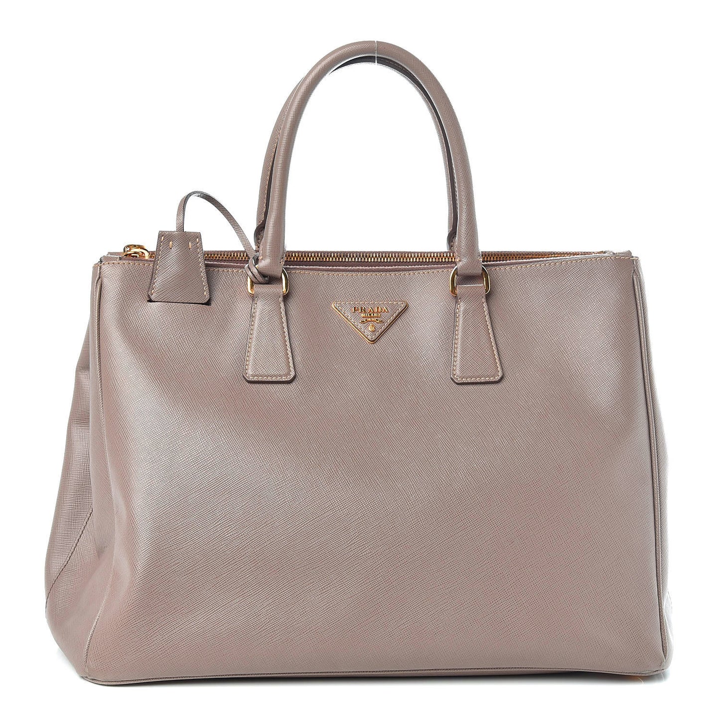 Saffiano Large Galleria Double Zip Tote Argilla