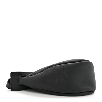 The Row Smooth Calfskin Small Slouchy Banana Bag Black 3 of 9