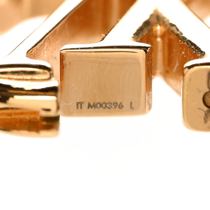 Louis Vuitton Metal Small Louise Hoop Earrings Gold 4 of 5