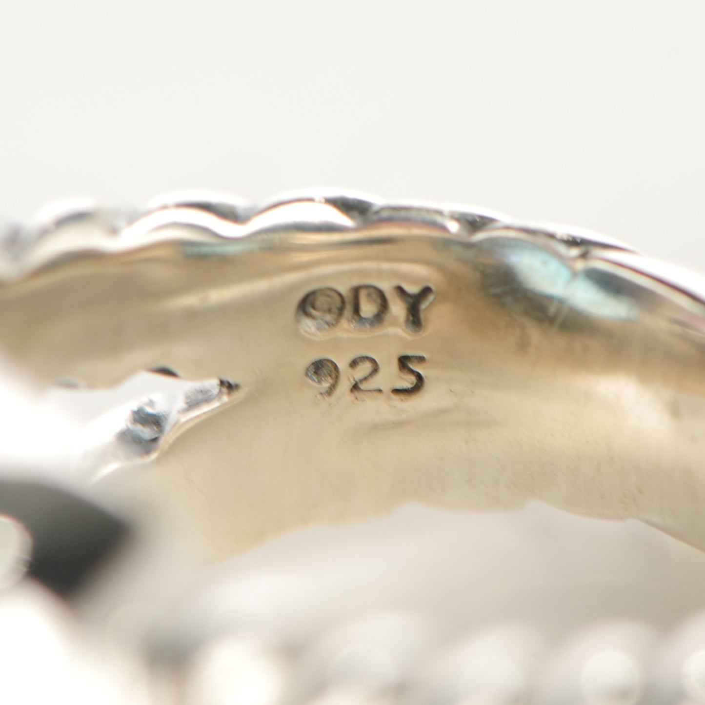 Sterling Silver Diamond Blue Topaz 14mm Albion Ring 52 6