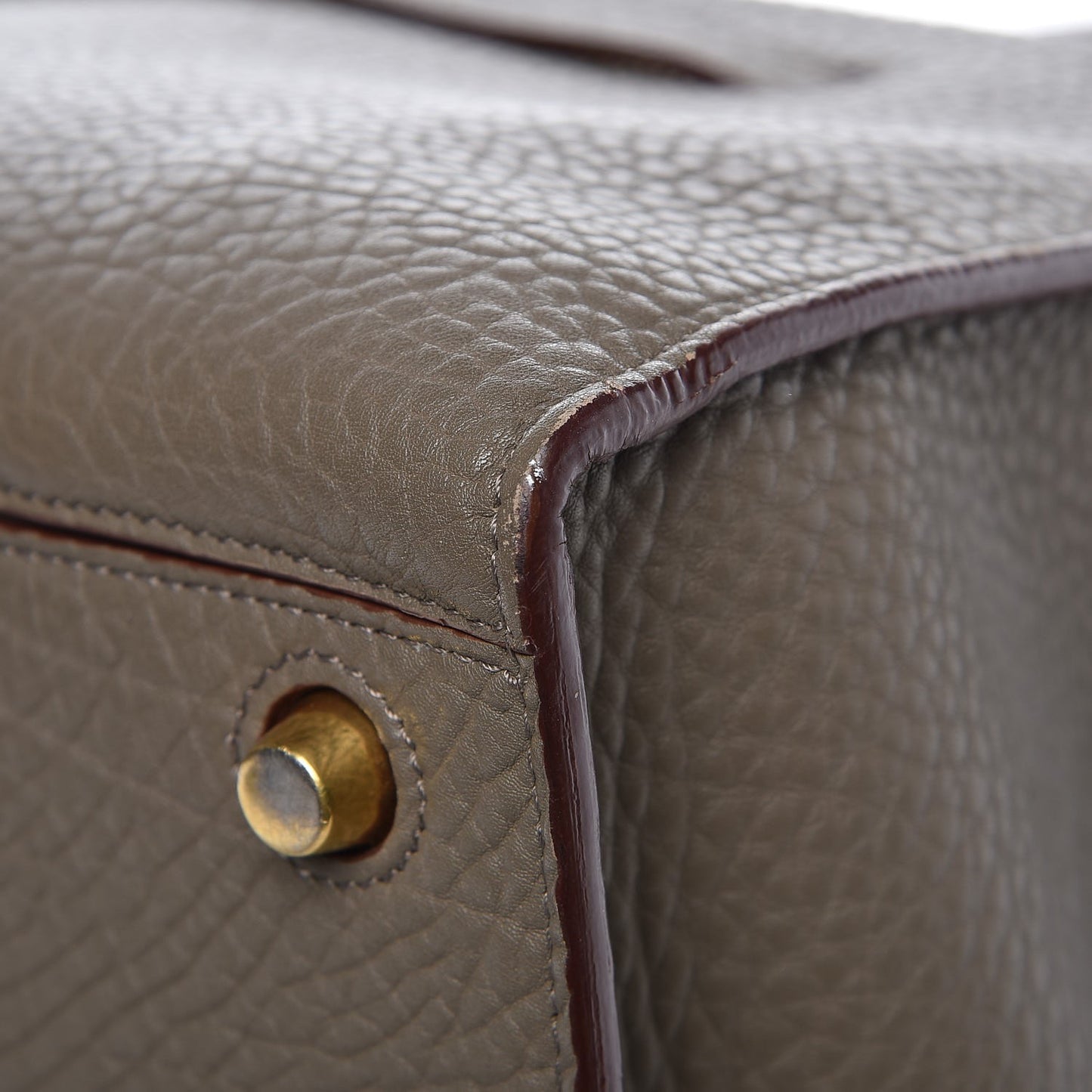 Bullhide Calfskin Small Ring Bag Souris