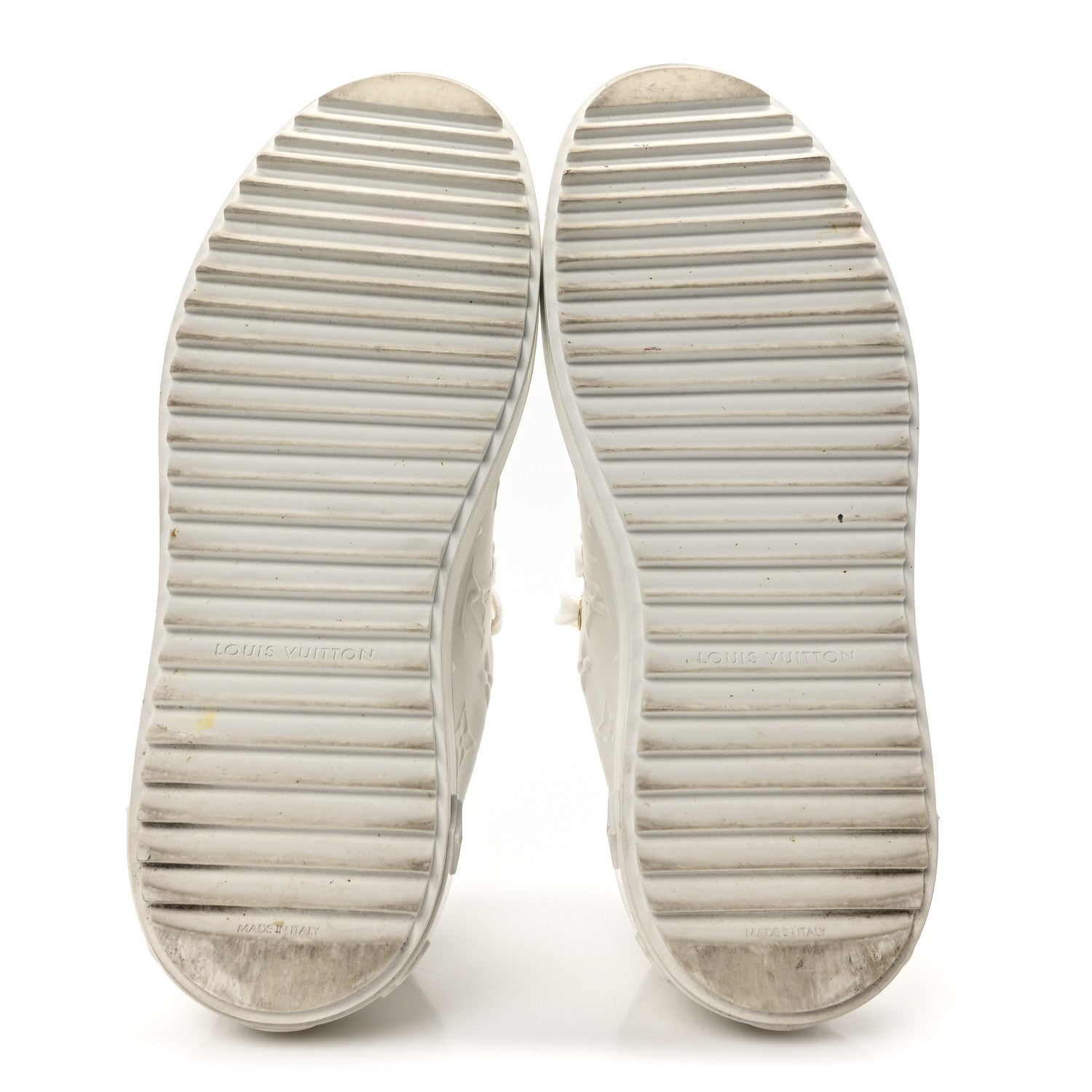Louis Vuitton Lambskin Embossed Monogram Time Out Sneakers 37 White 6 of 8