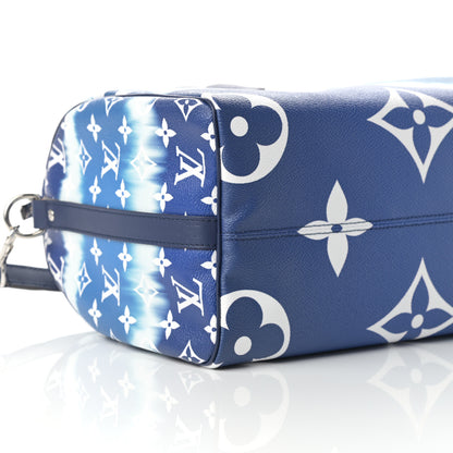 Louis Vuitton Monogram Escale Speedy Bandouliere 30 Blue 10 of 12