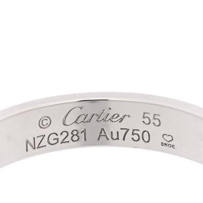 Cartier 18K White Gold 3.5mm LOVE Wedding Band Ring 55 7.25 4 of 4