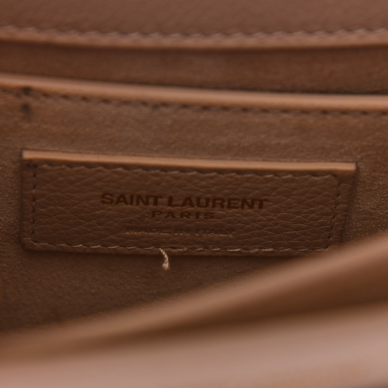 Saint Laurent Calfskin Medium Monogram Sunset Dark Beige 6 of 8