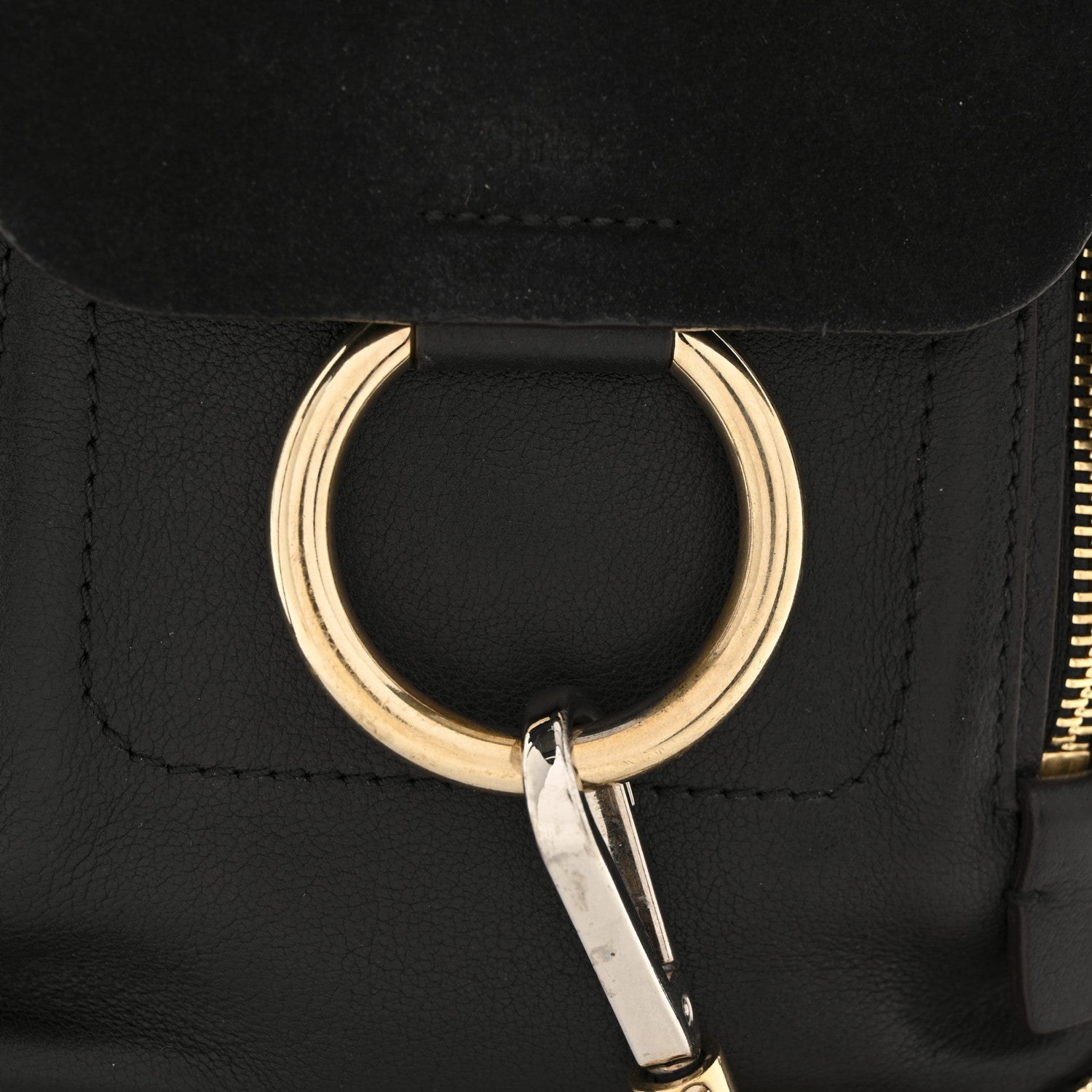 Chloe Suede Calfskin Mini Faye Backpack Black 11 of 13