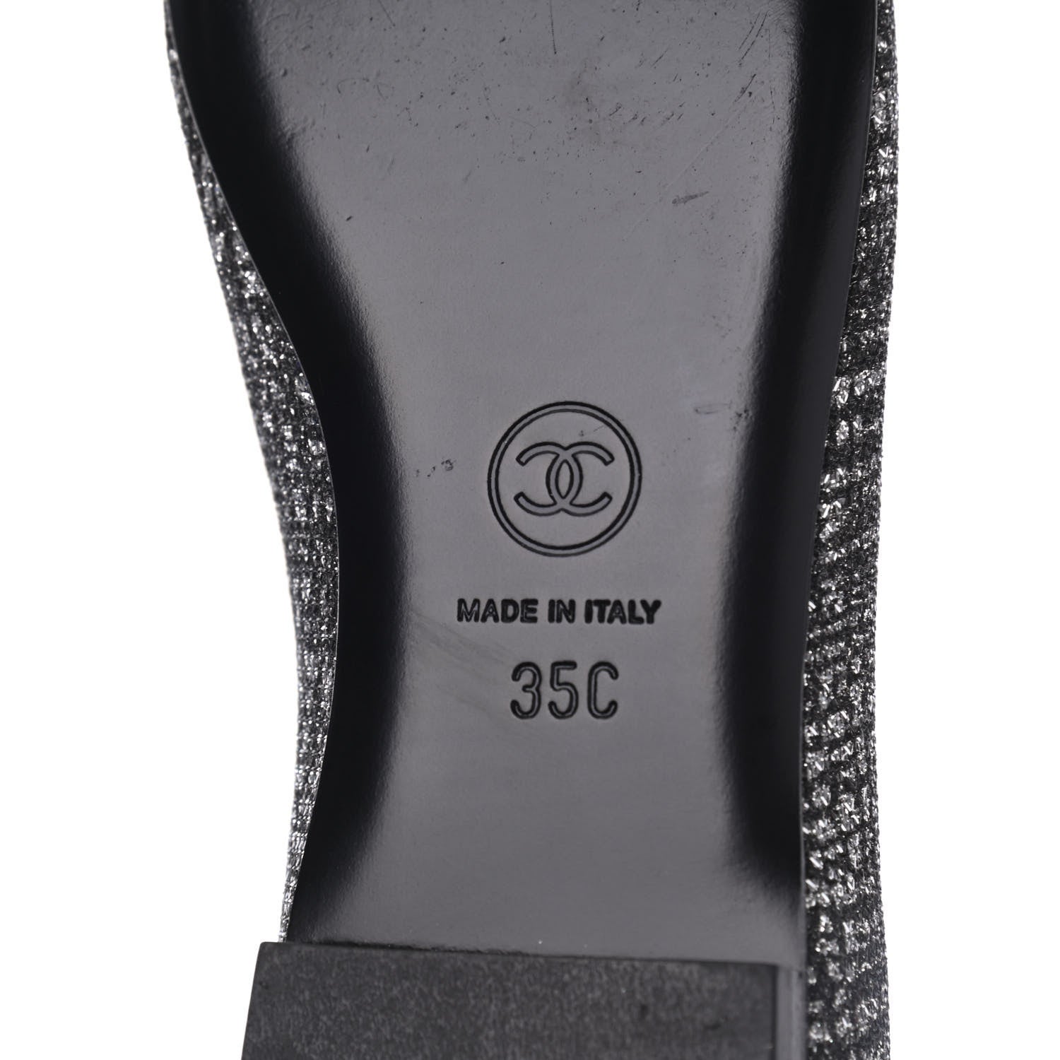 Chanel Fantasy Tweed CC Mocassin Loafers 35 Silver 7 of 13