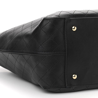 Chanel Calfskin Stitched Shopping Tote Black 9 of 10