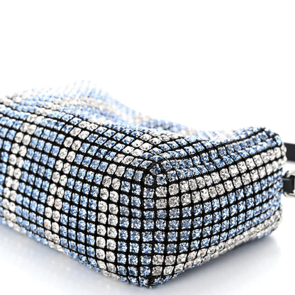 Alexander Wang Mesh Crystal Rhinestone Mini Heiress Pouch Blue Light 9 of 10