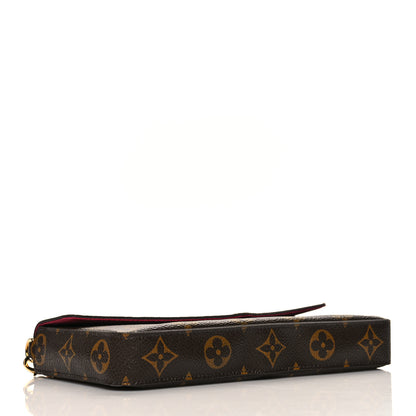 Louis Vuitton Monogram Pochette Felicie Chain Wallet Fuchsia 5 of 14