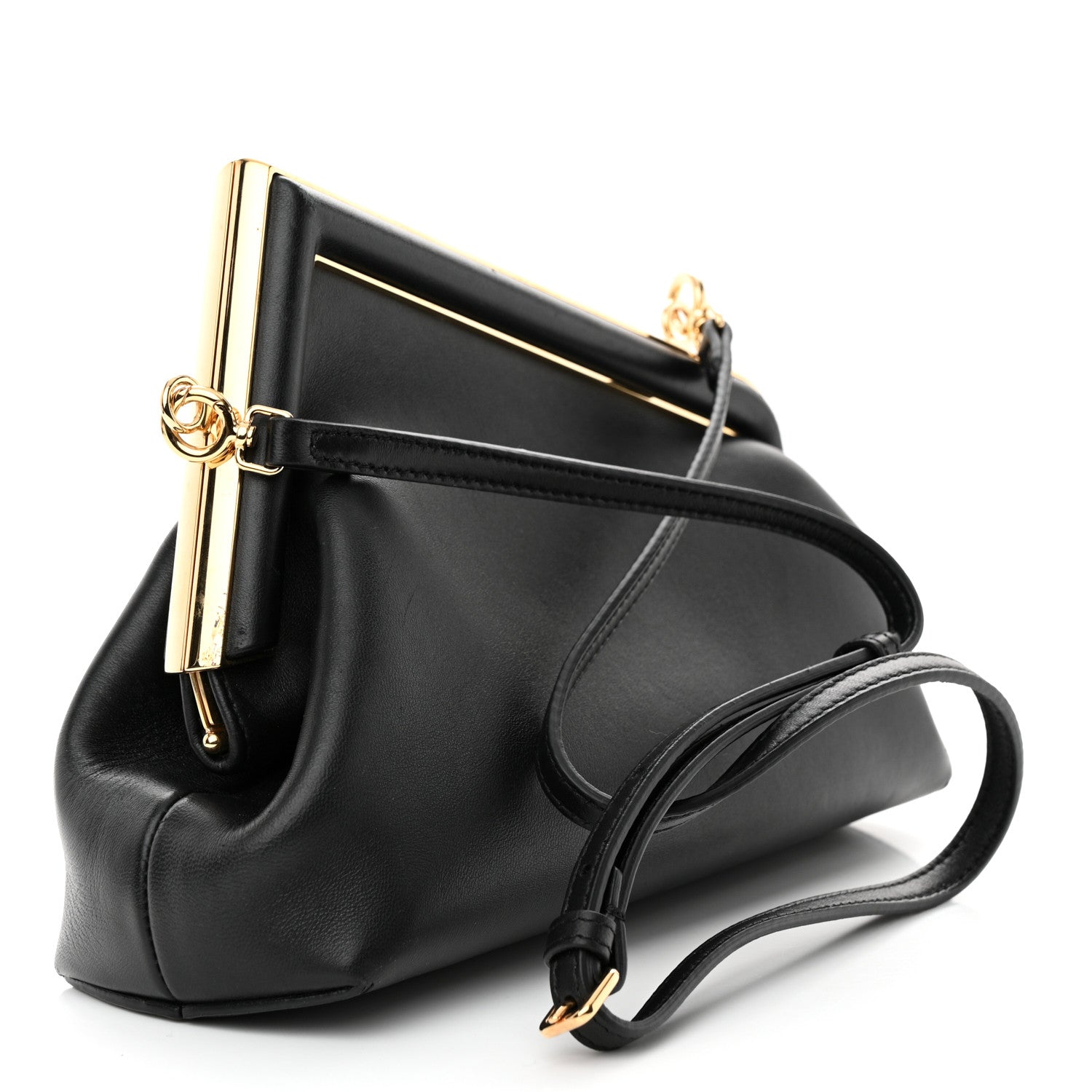 Fendi Shiny Nappa Small Fendi First Black 3 of 10